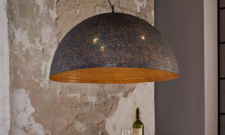 FURBO Loftslampe, ø 70 cm, sort-brun metal