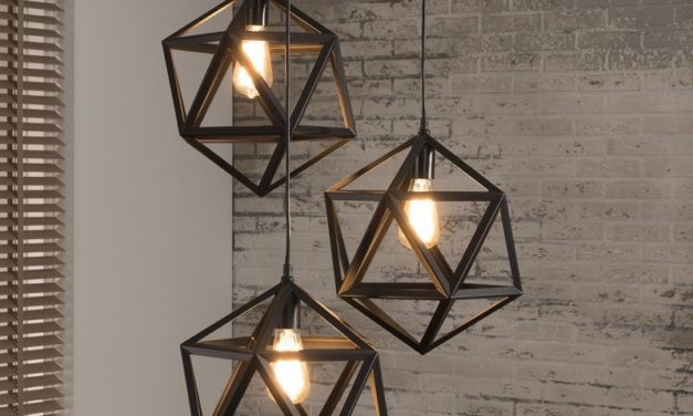 Furbo loftslampe i industri design i flot sort metal