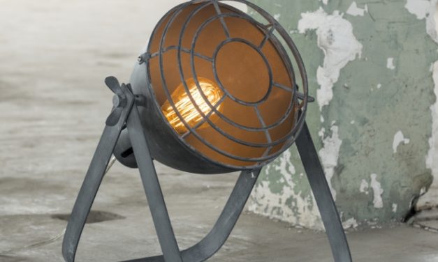 FURBO Bordlampe, vintage, beton look