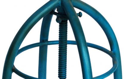 TRADEMARK LIVING Drejeskammel m cool sæde – antikblå