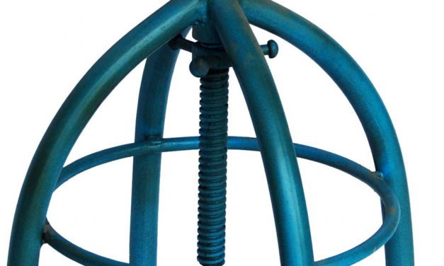 TRADEMARK LIVING Drejeskammel m cool sæde – antikblå