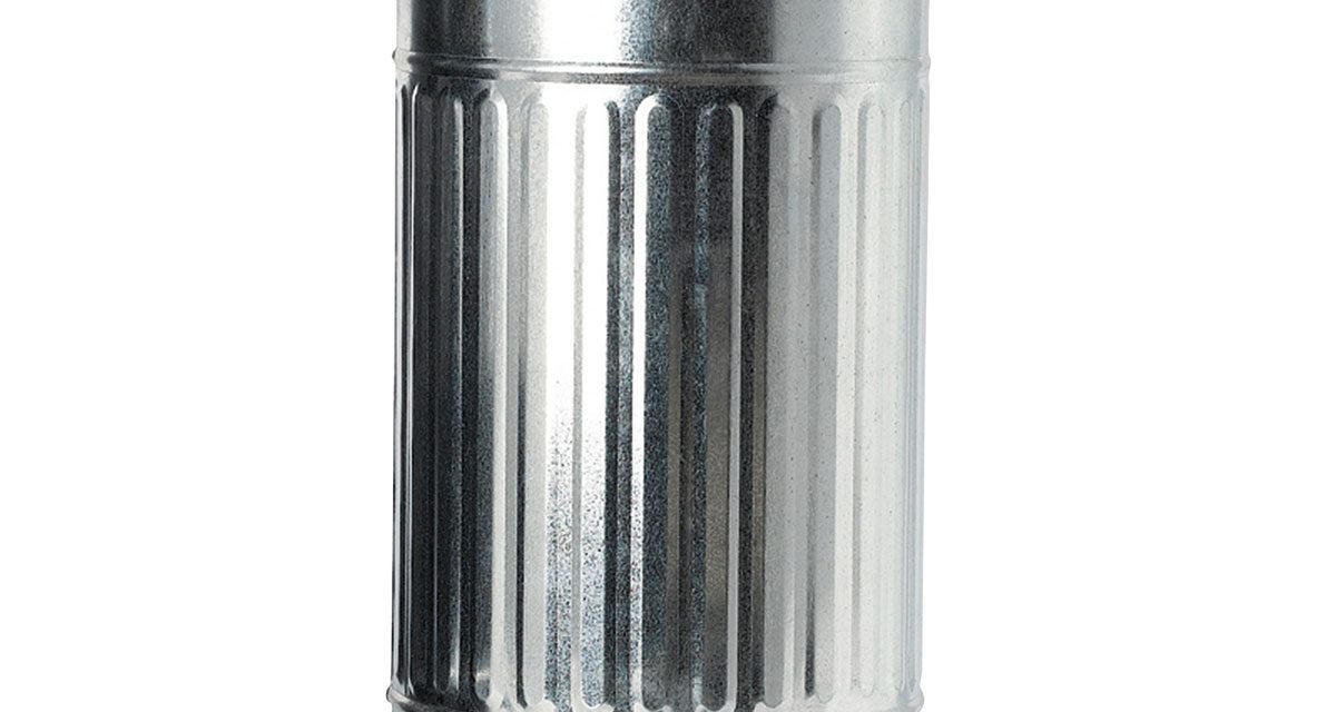 House Doctor Zink affaldsspand i flot zinkgalvaniseret jern