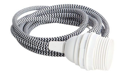 HOUSE DOCTOR STOFLEDNING M. FATNING, E27, stribet/hvid