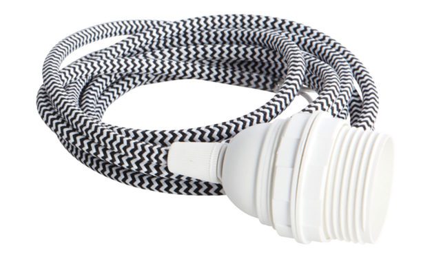 HOUSE DOCTOR STOFLEDNING M. FATNING, E27, stribet/hvid