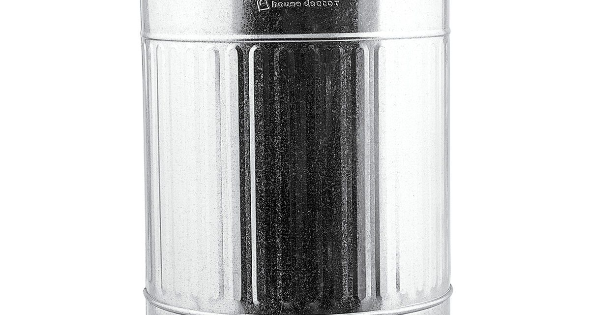 Nydelig Zink affaldsspand i galvaniseret stål fra det kendte mærke House Doctor