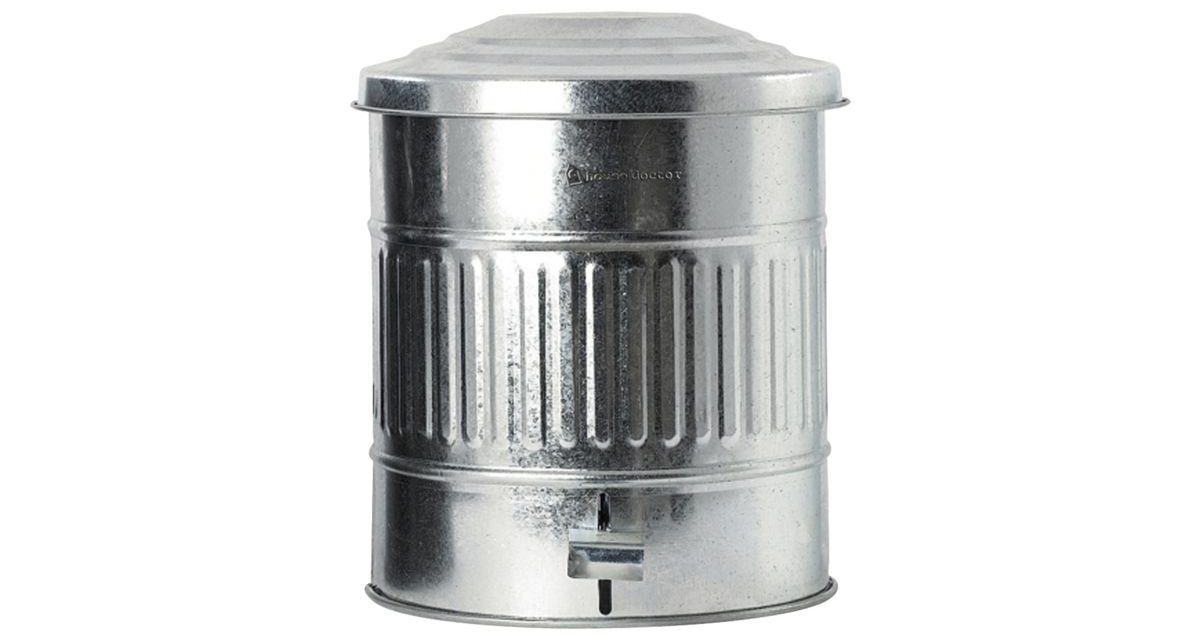 Zinkgalvaniseret Jern Toiletspand med låg fra House Doctor til din bolig