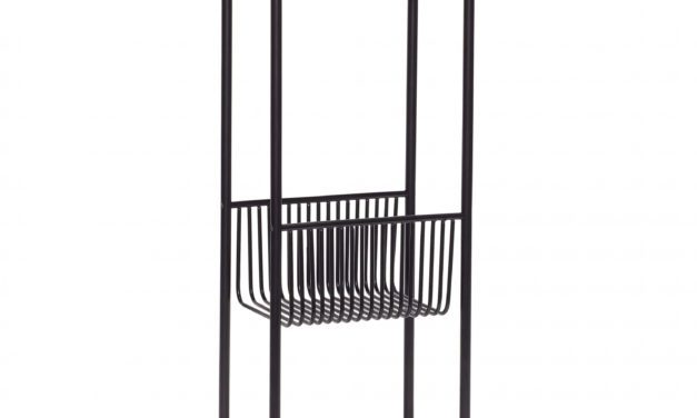 H&Uuml;BSCH lille konsolbord m. hylde, sort metal