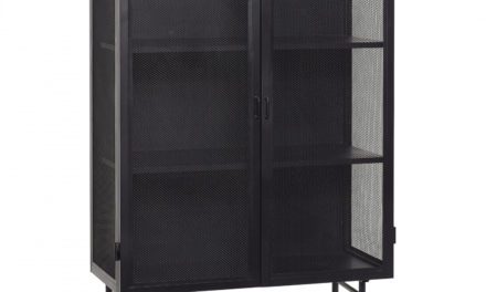 HÜBSCH skab, sort metal