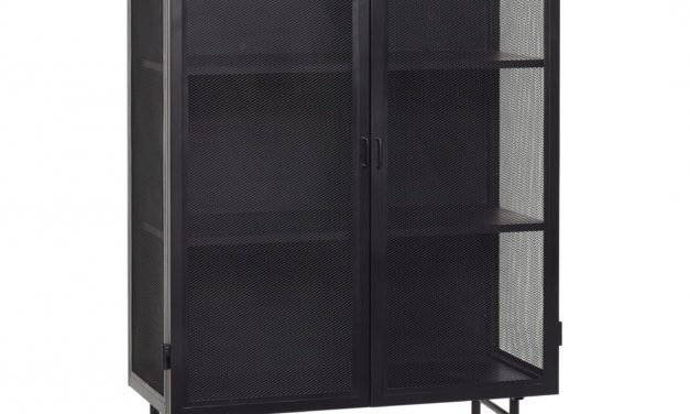 H&Uuml;BSCH skab, sort metal