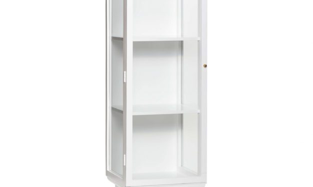 H&Uuml;BSCH højt vitrineskab, hvid