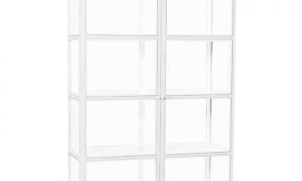 HÜBSCH vitrineskab m. 2 låger, hvid