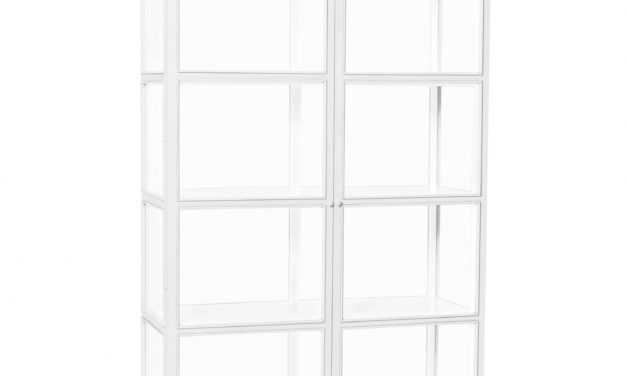 H&Uuml;BSCH vitrineskab m. 2 låger, hvid