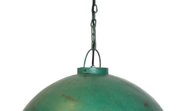 TRADEMARK LIVING Loftpendel i fabriksstil – lysegrøn