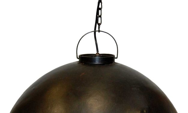 TRADEMARK LIVING Loftpendel i fabriksstil – burned wax jern – stor