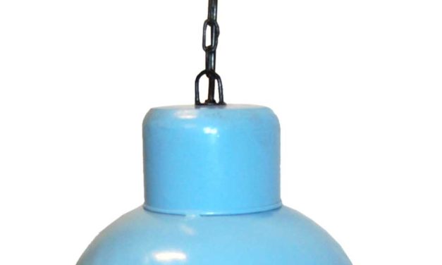TRADEMARK LIVING Loftlampe med skønt udtryk – lyseblå