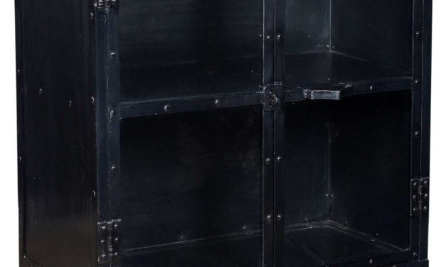 TRADEMARK LIVING Glaskabinet med et industrielt look