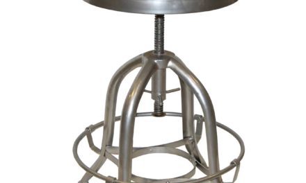 TRADEMARK LIVING Drejeskammel med lædersæde – cognac