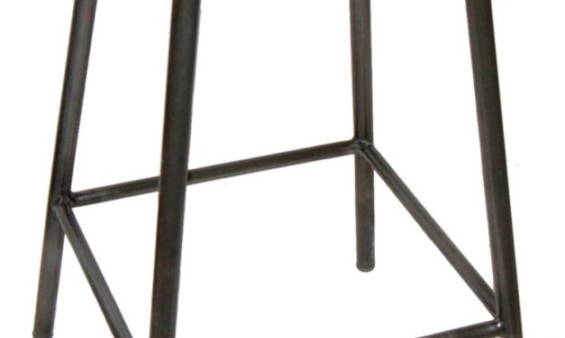 TRADEMARK LIVING Jernskammel med gummisæde – høj