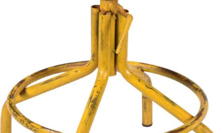 TRADEMARK LIVING Skammel med lædersæde