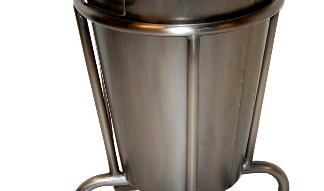 Trademark Living Stor Shiny Pedalspand i flot jern