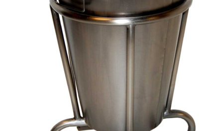 Trademark Living Stor Shiny Pedalspand i flot jern