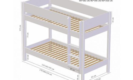 MANIS-H Frigg køjeseng – hvid, hvid/bøg (200×90) Hvid-Bøg
