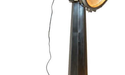 TRADEMARK LIVING Stor skibslampe – original gammel – zink med patina