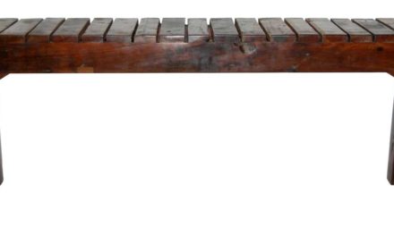 Trademark Living gammel bænk med lammeller i flot træ