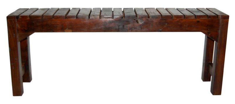 Trademark Living gammel bænk med lammeller i flot træ