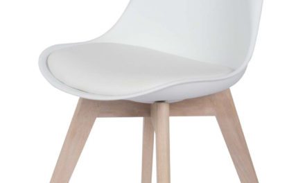 Mia spisebordsstol, hvid/eg