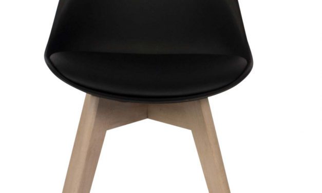 Mia spisebordsstol, sort/eg