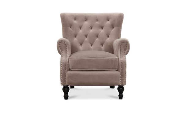 London lænestol – sand, Fløjl