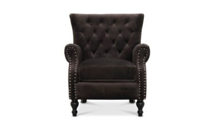 London Lænestol – Grå, Fløjl