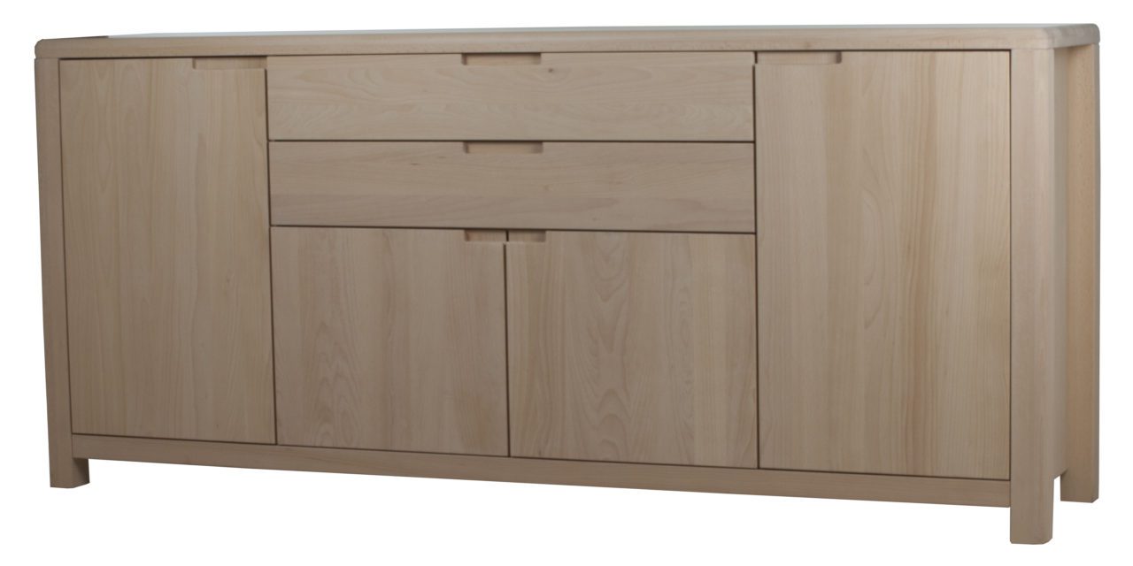 Lina skænk, massivt bøg – 4 låger og 2 skuffer