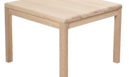 Lina hjørnebord, massivt eg – kvadratisk