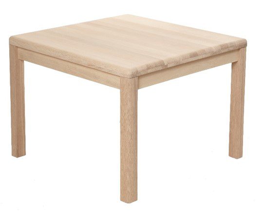 Lina hjørnebord, massivt eg – kvadratisk