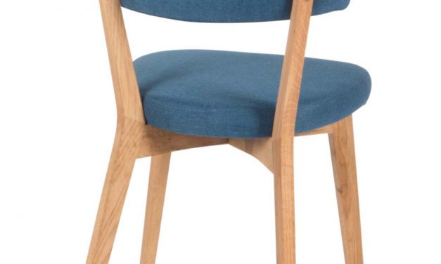 Lucy spisebordsstol, blå/eg