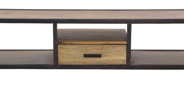 Bombay TV-bord med hjul, metal, træ