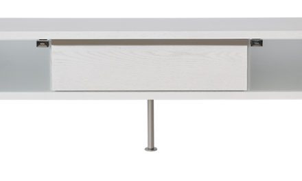 Frank TV-bord med skuffe – hvid
