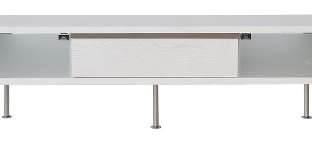 Frank TV-bord med skuffe – hvid