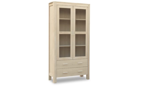 Paris Gulvvitrine m. skuffer og låger i eg