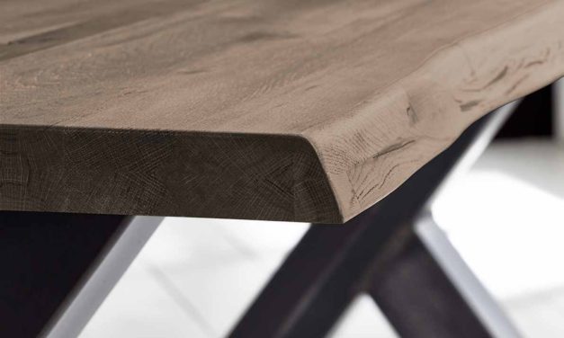 Concept 4 You Plankebord – Barkkant Eg med Steven ben, m. udtræk 3 cm 240 x 100 cm 02 = smoked