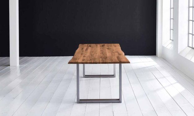 Concept 4 You Plankebord – Barkkant Eg med Manhattan ben, m. udtræk 3 cm 240 x 100 cm 06 = old bassano