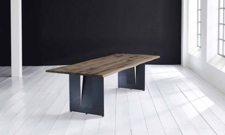 Concept 4 You Plankebord – Barkkant Eg med Steven ben, m. udtræk 3 cm 180 x 100 cm 02 = smoked