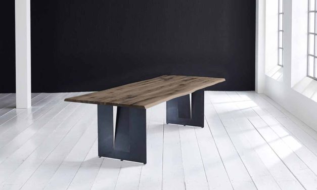 Concept 4 You Plankebord – Barkkant Eg med Steven ben, m. udtræk 3 cm 220 x 100 cm 02 = smoked