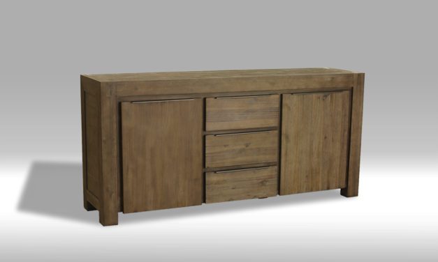 Hamburg skænk i brunbejset akacietræ