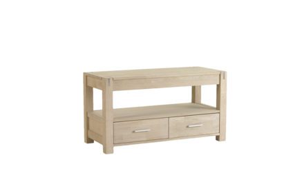 Texas TV-bord i sæbebehandlet eg m. 2 skuffer