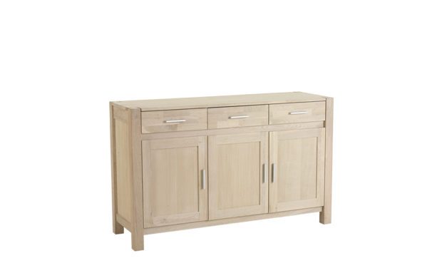 Texas skænk i sæbebehandlet eg m. 3 låger