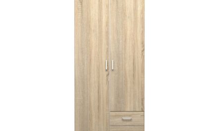 Space garderobeskab eg 2 låger 3 skuffer