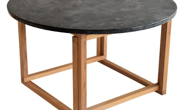 Accent marmor sofabord, Ø85